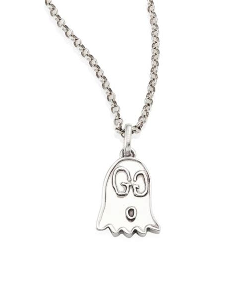 gucci ghost chain being worn|gucci ghost charms.